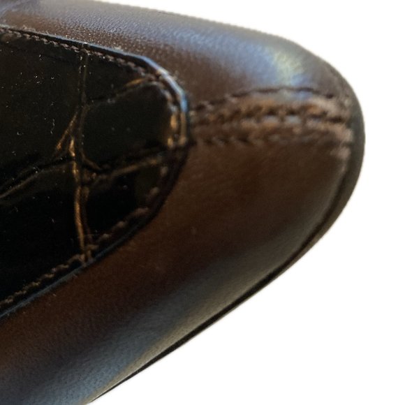 CIRCA Joan & David Brown Alligator Print Luxe Heels - Picture 5 of 9